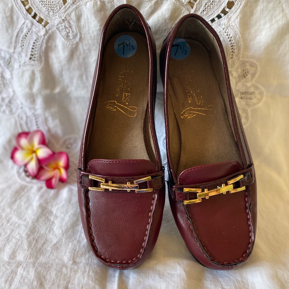 Burgundy loafers size 7.5 New
